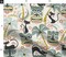 Mid Century Cats Tiki Bar Tropical Island Retro Inspired Atomic Era 1950S 1960S Look Custom Printed Fabric by Spoonflower Various Fabrics by the Yard or Fat Quarter